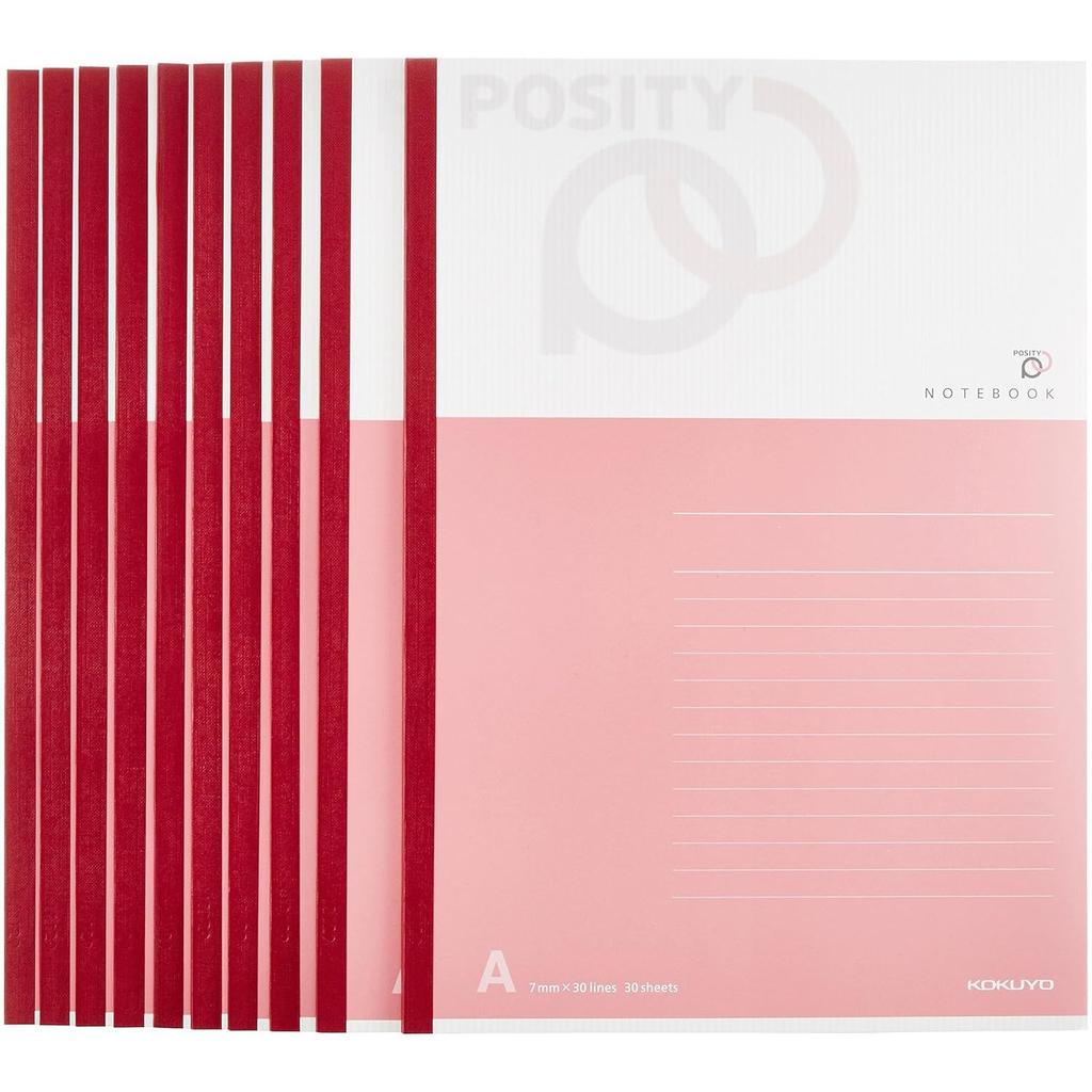 KOKUYO Notebook Positi Semi B5 A-ruled 30 sheets 10 books P3No31AX10