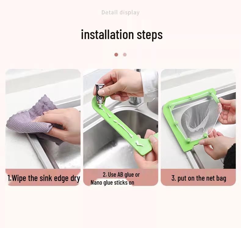 Одноразовая треугольная сетка-фильтр для раковины для кухни и мытья посуды