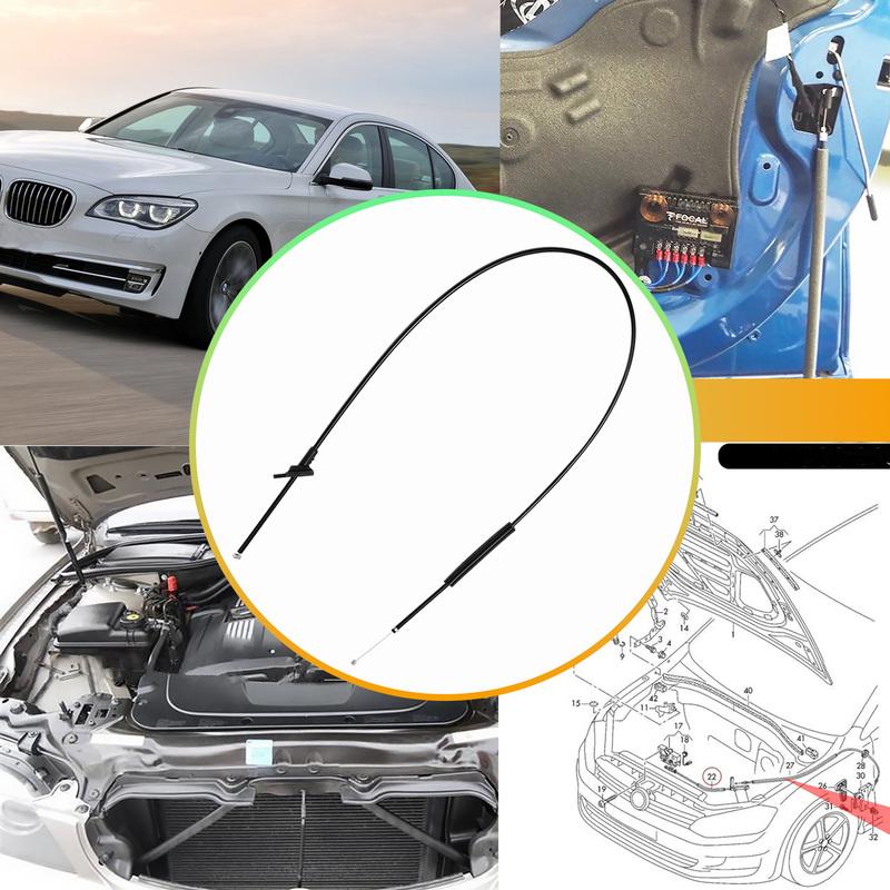 Трос открывания капота Трос Боудена Переднее расположение Для BMW 740I 2001 745LI Базовый седан 750I 760LI 2008 E65 E66 OE# 51237197474 Металл