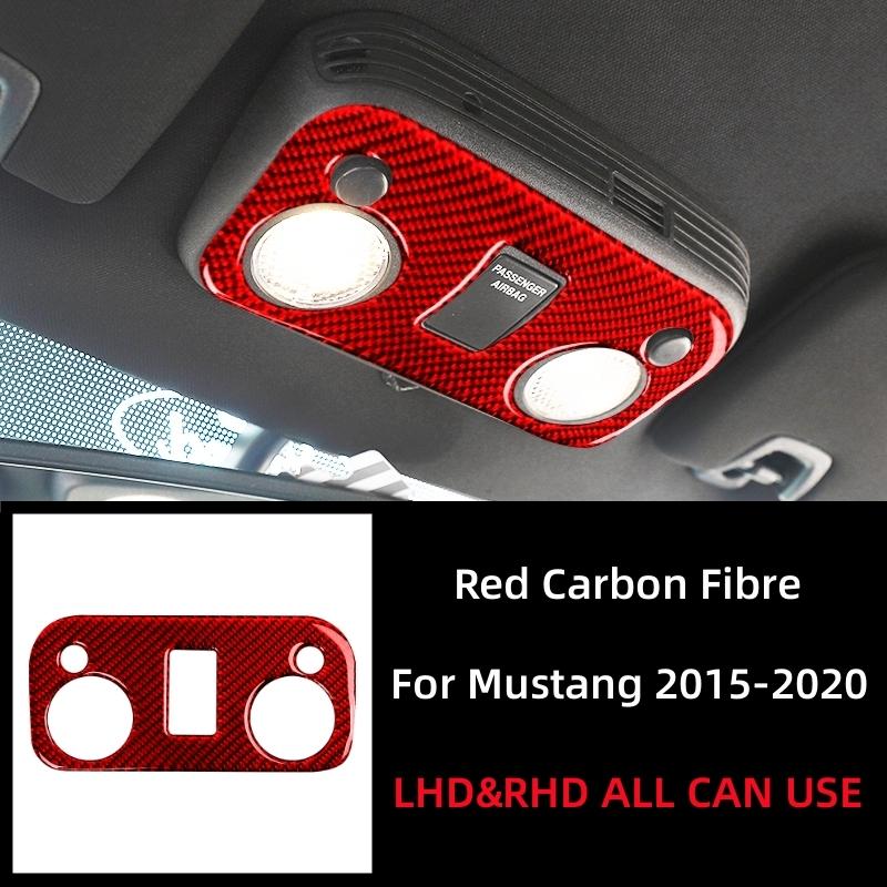 Для Ford Mustang GT 2015-2021 Аксессуары Углеродное волокно Интерьер Крыша автомобиля Панель плафона Наклейка Крышка Отделка Декоративная рамка