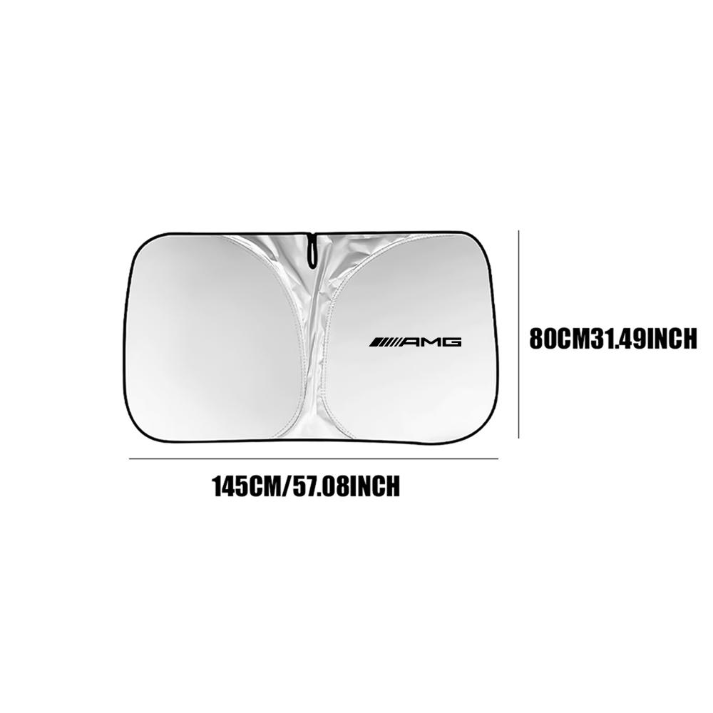FSI1 1Pc Car Front Window Sunshade Shield Folding Windshield UV Block Cover For Mercedes Benz A C S Class W211 GLC GLE CLA AMG