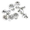 Emsoulnioi Car Screw Nuts Bolts Stainless Steel Truss Head Screw for Car Fender Bumper Automotive Rivets 6mm 8PCS Silver