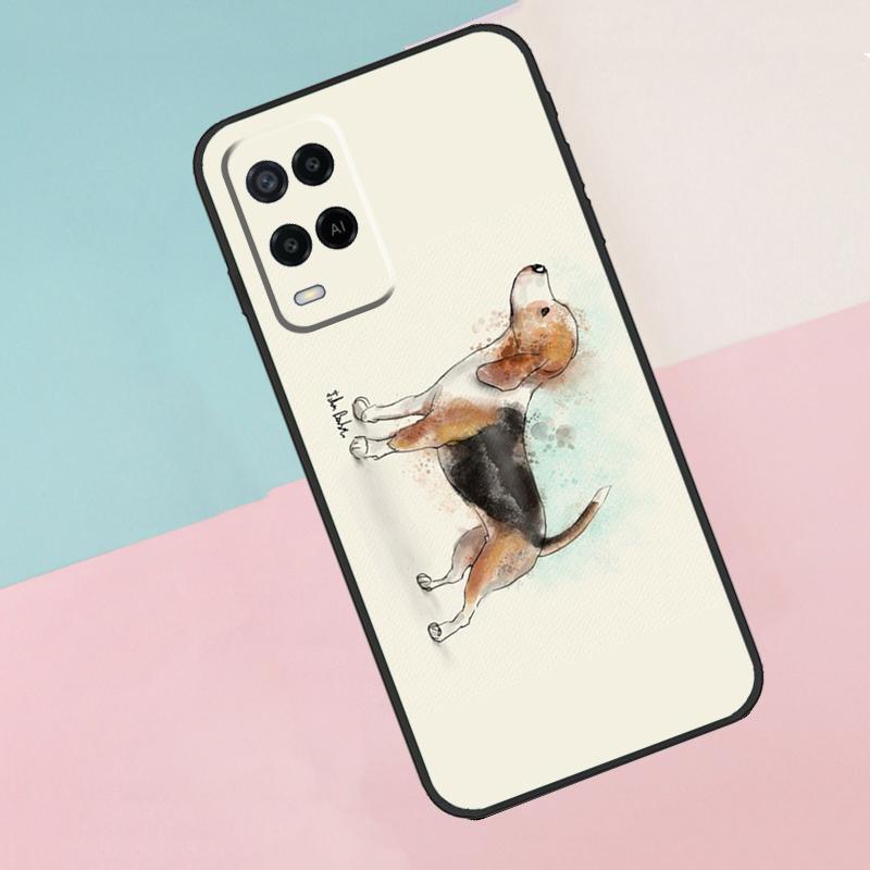 Чехол для телефона Oppo A16 A76 A96 A15 A80 A60 A40 A94 A54 A98 A78 A18 A38 A58 A17 A77 A74 A57S с изображением собаки Бигль