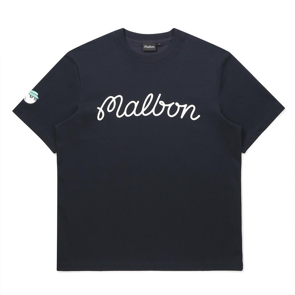 MALBON GOLF Malbon Script Uni Round T-Shirt Navy
