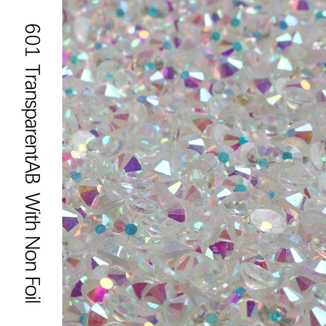 Стразы без горячей фиксации, кристалл Ab Ss3-Ss30, стразы для ногтей с плоской задней частью, стразы премиум-качества, блестящие стразы для ногтей, хрустальный камень