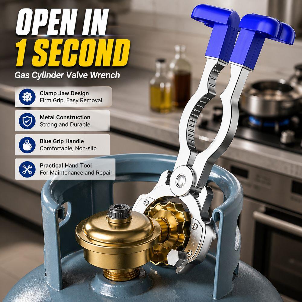 Metal Gas Cylinder Valve Wrench Plastic Grip Gas Valve Wrench Cylinder Valve Tool Hardware Repair