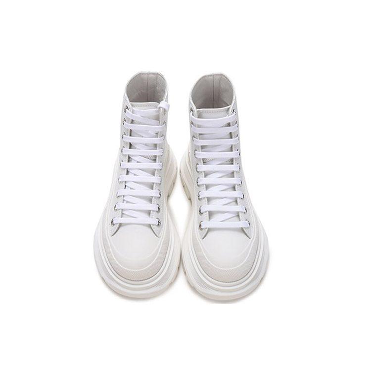 Alexander Mcqueen Платформа Модные Туфли на Платформе Женские Белые 633900WHZ629071