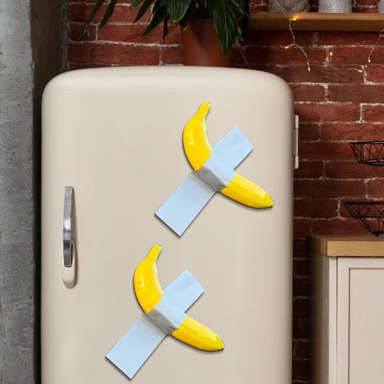 Ручная роспись клейкая лента банан забавная наклейка для автомобиля сильная липкость реалистичный вид креативный забавный