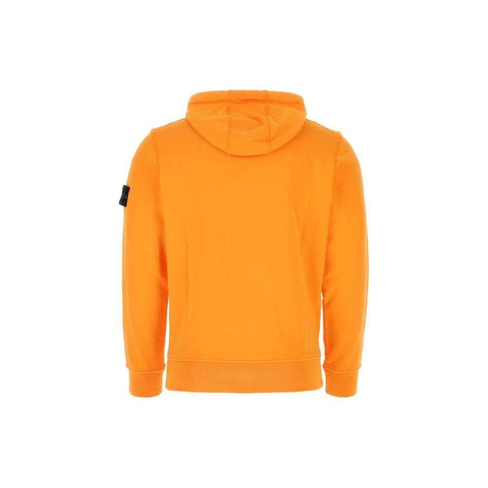 Stone Island Logo Hoodie Orange Men Streetwear 101564151-V0032