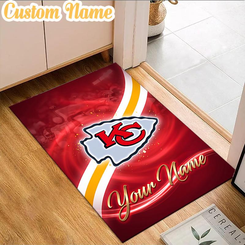 Custom Name Chiefs Helmet Rug, Office Rug, Chair Rug, Carpet for Living Rooms, Doormat Game Rug Home Decor Christmas Gifts