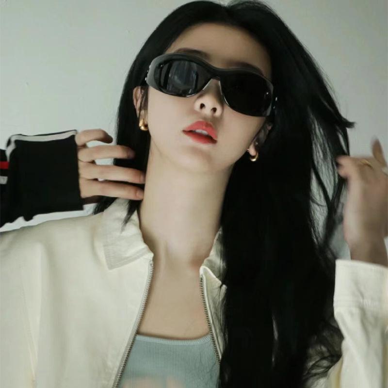 Солнцезащитные очки в стиле панк, мужские, индивидуальные, очки с технологией будущего, вогнутые солнцезащитные очки для женщин