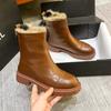 Winter Women Ankle Boots Fashion Thick Plush Low-Heel Snow Boots Ladies Round Toe Back Zippers Warm Booties Botas Mujer Invierno