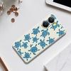 For Xiaomi Redmi Turbo 4 5G/Poco X7 Pro 5G Case Blue Turtle Pattern Printing Straight Edge TPU Phone Back Cover