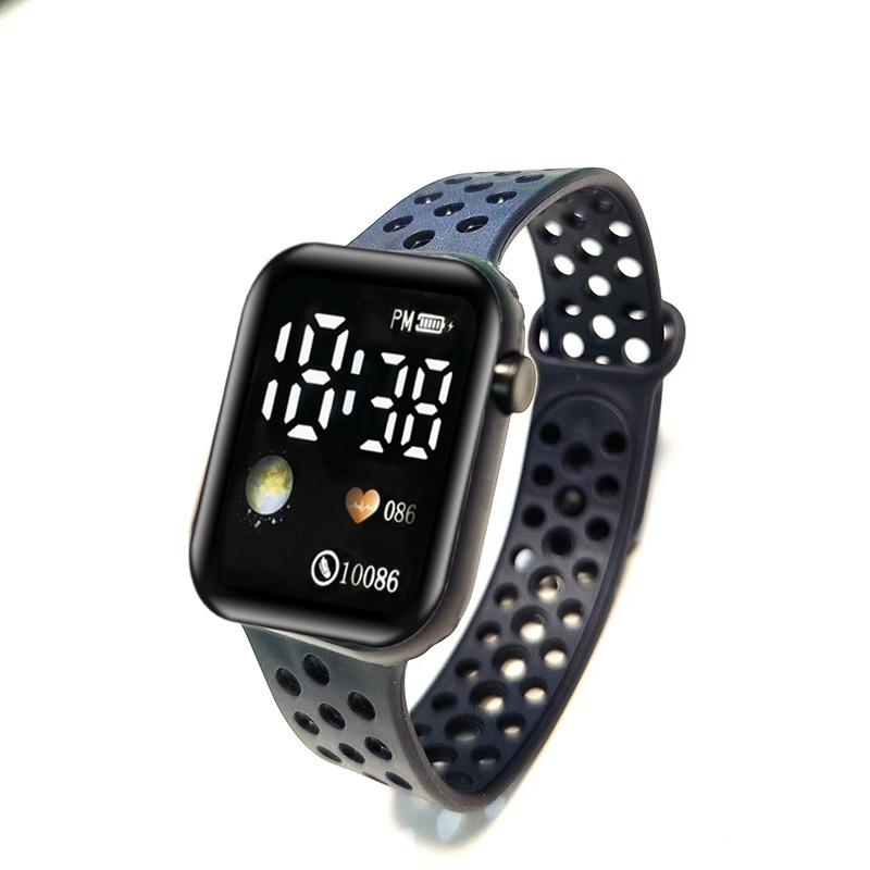 Водонепроницаемые студенческие спортивные часы C1-3 с модным радужным шрифтом