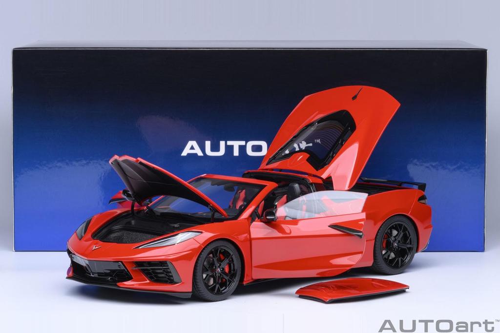 AUTOart Scale Chevrolet Corvette Stingray Z51 Red Finished Product 1/18 (C8)
