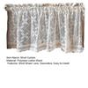 Farmhouse Rustic Short Curtain Light Filtering Vintage Sheer Lace Cabinet Curtain Boho Kitchen Dining Room Small Window Rod Pocket Crochet Curtain
