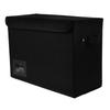 Black Collapsible Comic Book Storage Box Foldable Sturdy Linen Organizer with Handle Lid Card Slot for Comics Clothes Files