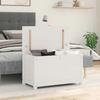 823535 vidaXL Storage Box White 80x40x45.5 Cm Solid Pine Wood