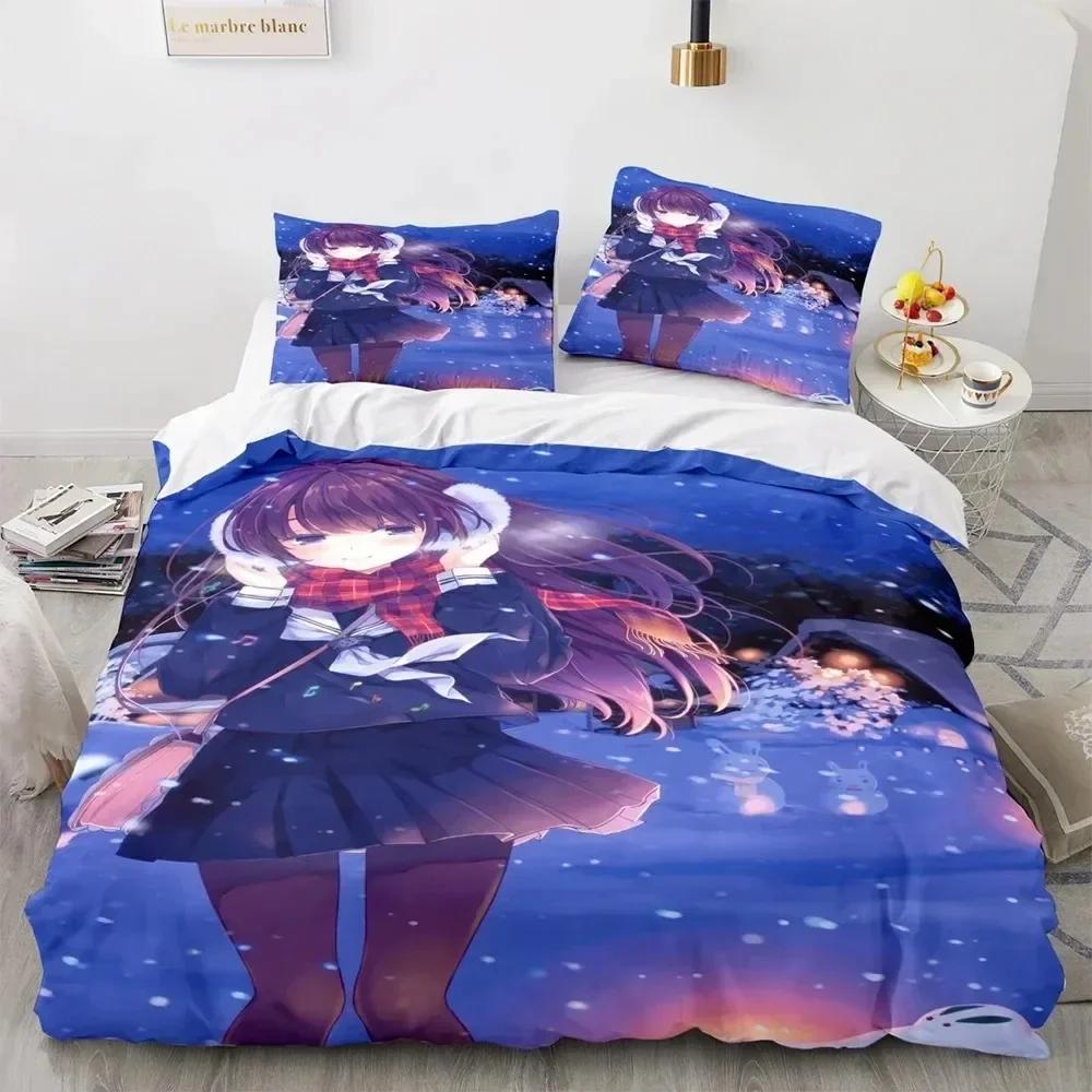 3D Print Anime Kawaii Sexy Girl Comfortable Duvet Quilt Cover Pillowcase Bedding Set Children Bedroom Decoration Home Textile