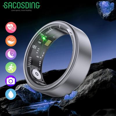 Смарт-кольцо SACOSDING, титановые смарт-кольца военного класса, водонепроницаемые, для здоровья, отслеживания сердечного ритма, кислорода в крови, многоспортивные режимы