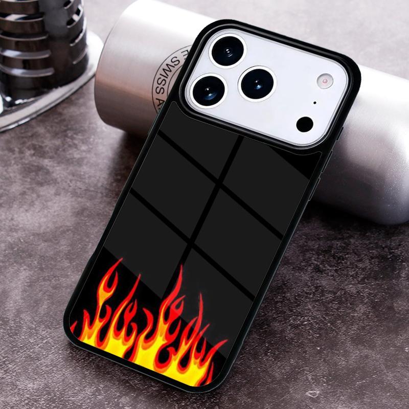 Чехол для телефона 'Зеленое пламя' для iPhone 17 16 15 Pro Max Air 14 13 12 11 Plus Ударопрочный чехол