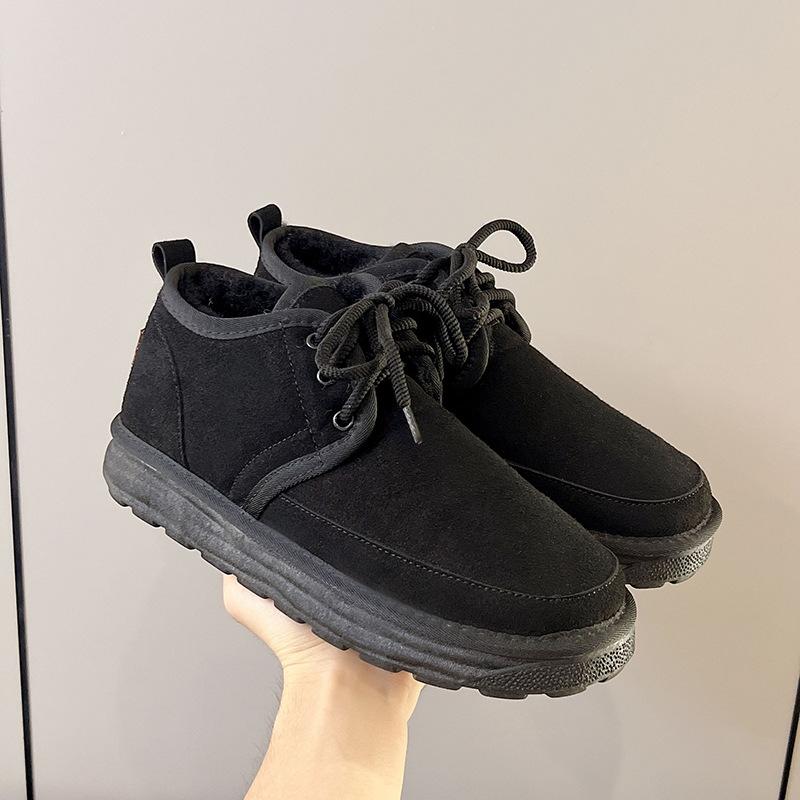 Processing custom winter new popular velvet thickened warm thick-soled snow boots non-slip fashionable cotton shoes men