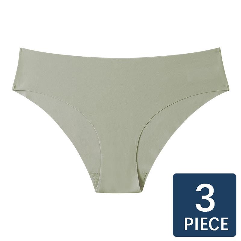 Flarixa 3 шт., бесшовные женские трусики из ледяного шелка, стринги, дышащие удобные женские трусы с низкой талией, женское сексуальное женское белье