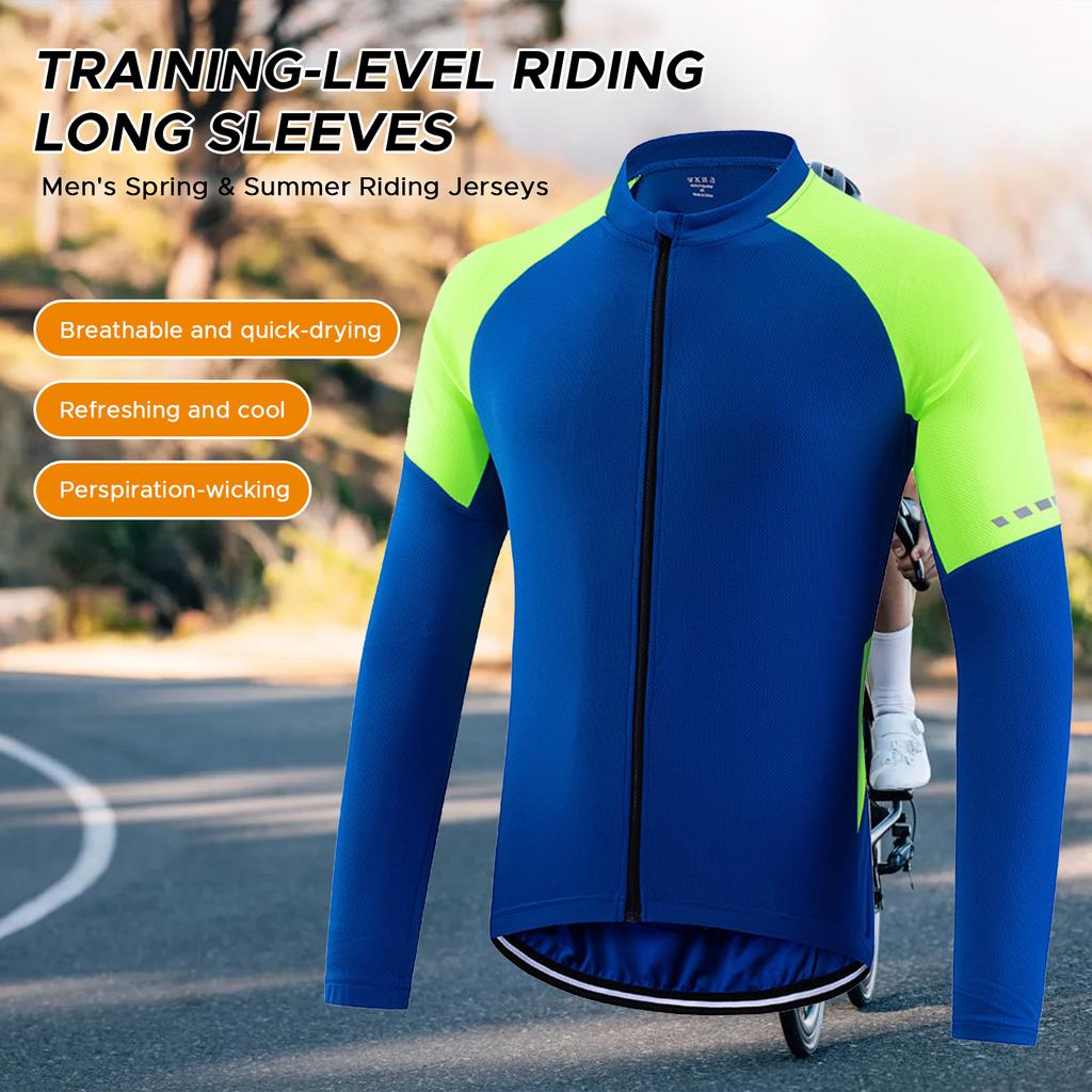 Мужская базовая майка для верховой езды с длинными рукавами и молнией, легкая велосипедная рубашка со светоотражающими полосками