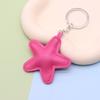 Модный брелок в форме звезды, держатель для ключей автомобиля, красочный кулон, кожаный брелок, подвесной аксессуар