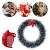 Christmas Hanging Garland with Red Bow 25/30CM Artificial Wreath Plastic Wreath for Door Wall Window Xmas Holiday Decoration