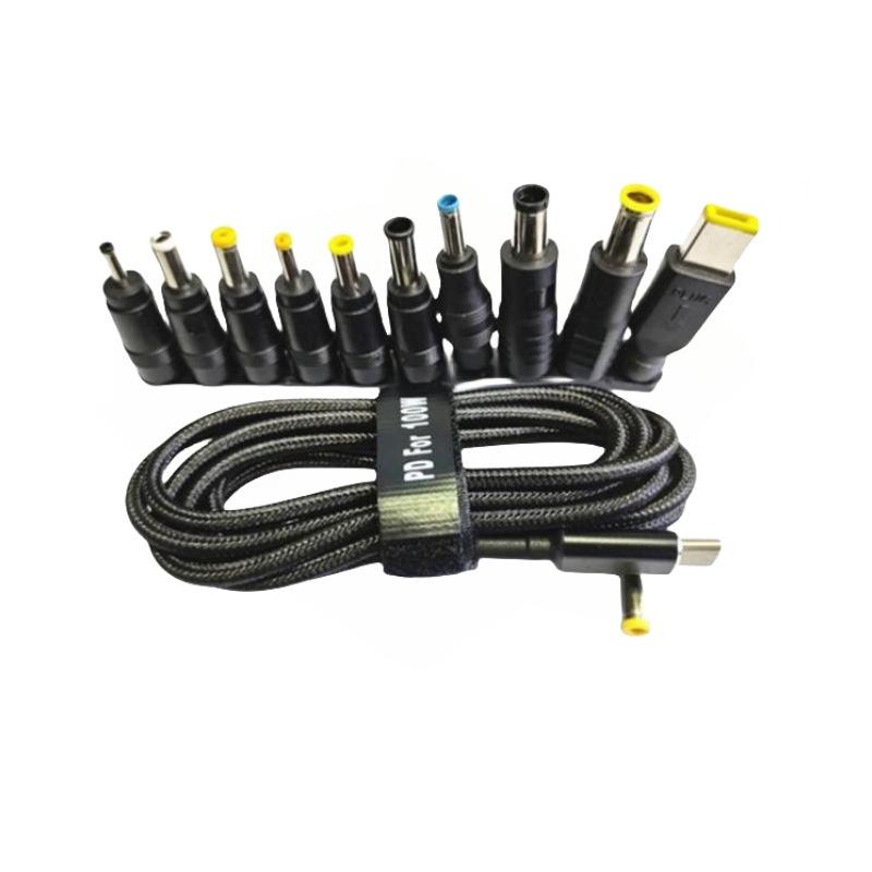 65/100 Вт Тип C DC адаптер питания разъем разъем USB Type C к универсальному быстрому зарядному кабелю шнур для ноутбука Lenovo Asus Hp Acer