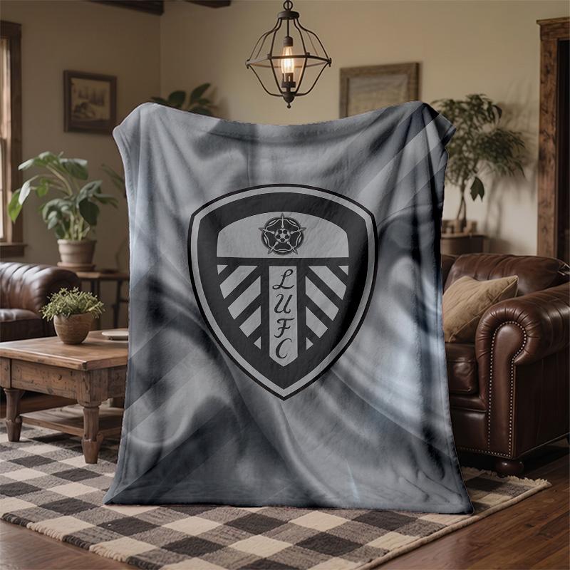 Флисовое одеяло в тематике Leeds United Уютное Мягкое Плюшевое Одеяло Для Спальни Дивана Путешествий