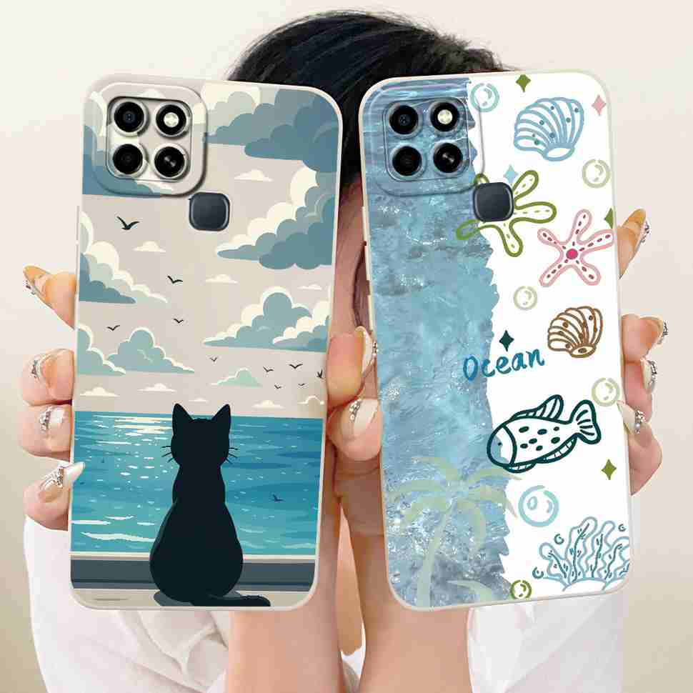 For Infinix Smart 6 Case 6.6" Colorful Sunflower Cover Soft Phone Case For Infinix Smart 6 Smart6 X6511B X6511 Back Cover Bumper