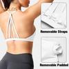 Женский спортивный бюстгальтер со съемными бретельками, беспроводной, с бретельками, спинка-борцовка, лифчик для йоги и фитнеса, быстросохнущий, без косточек, укороченный топ для тренировок в спортзале