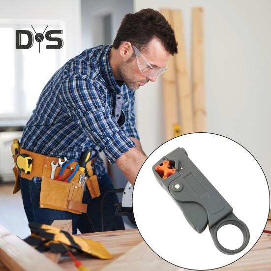 1/2/3 шт. вращающийся коаксиальный коаксиальный кабельный резак с регулируемой глубиной резки компактный дизайн портативный коаксиальный кабельный резак