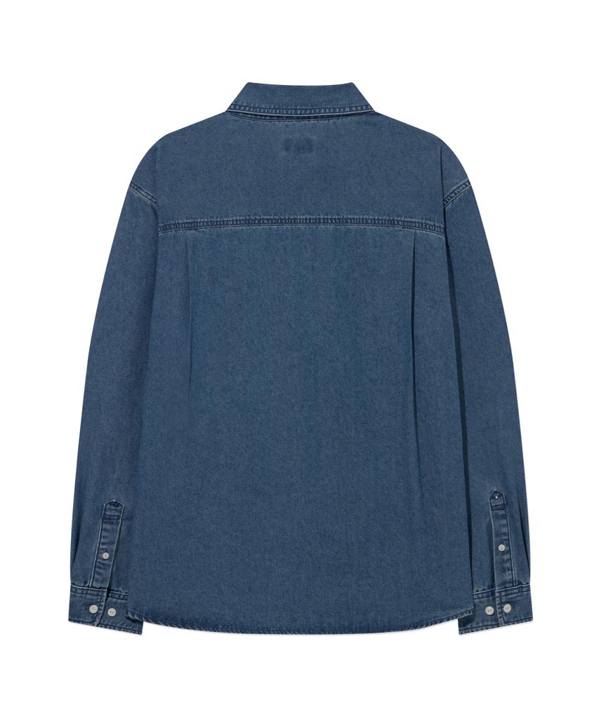 COVERNAT C Logo Denim Shirt Blue