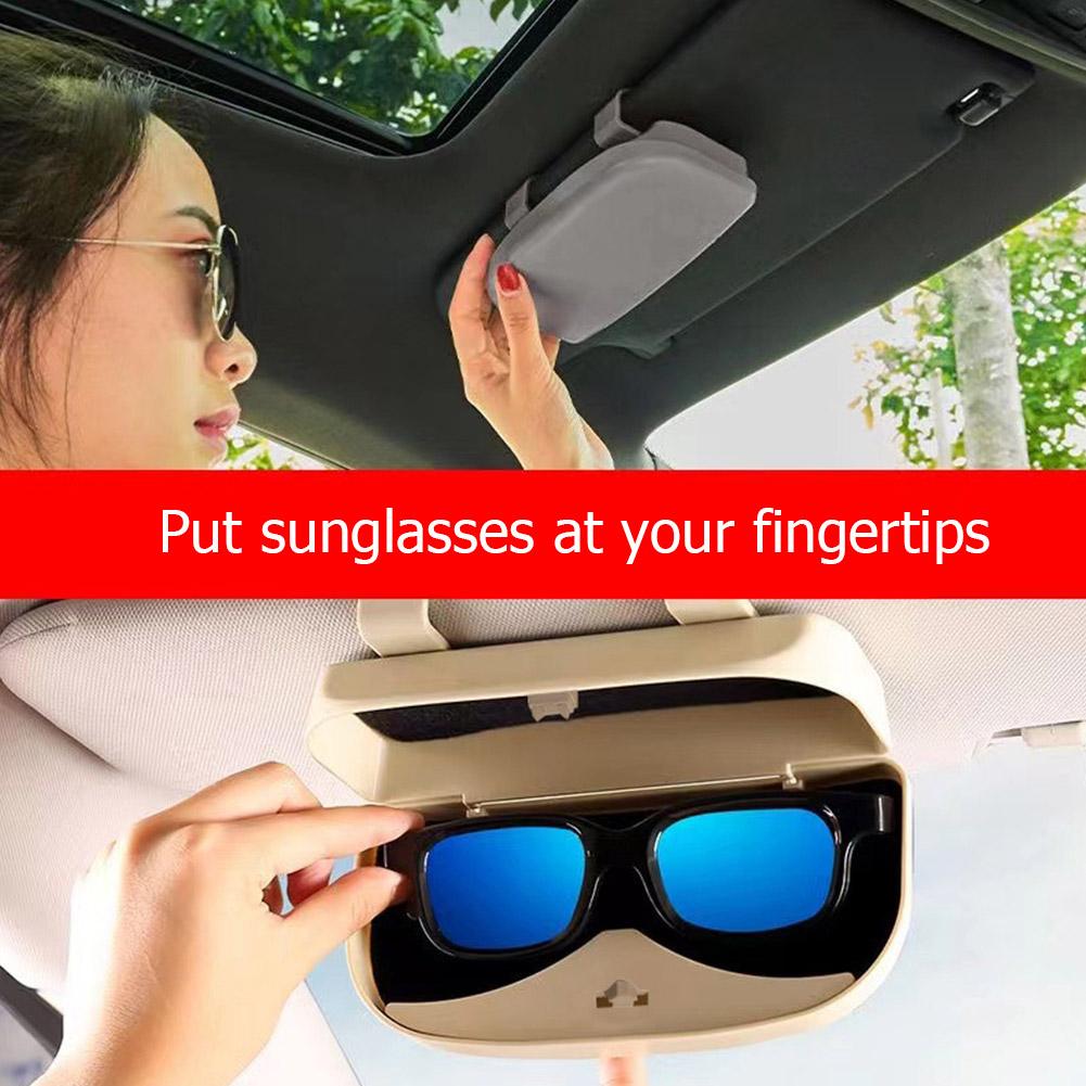 Автомобильный держатель для очков, портативный держатель для автомобильных солнцезащитных очков, держатель для очков для вождения автомобиля, футляр для очков, солнцезащитный козырек, держатель для автомобильных линз