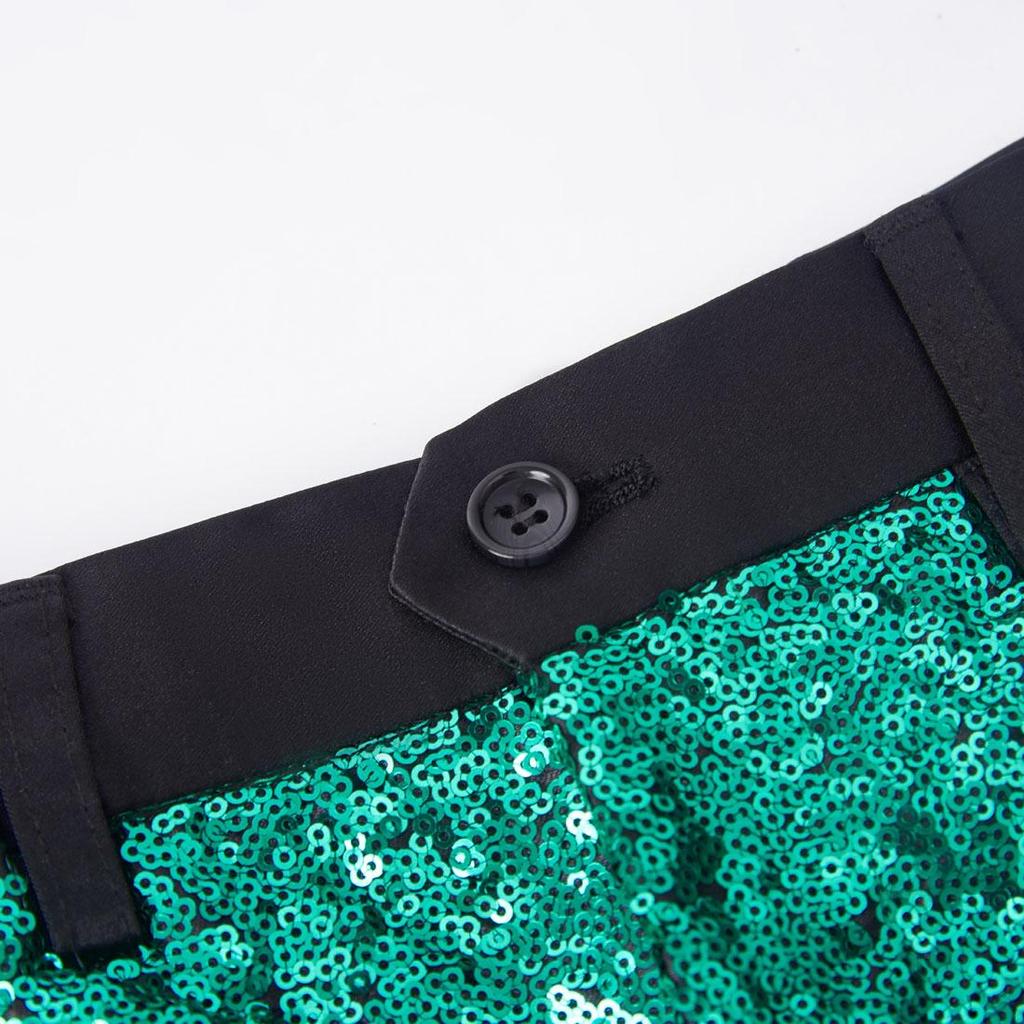 PYJTRL Мужские модные брюки с блестящими блестками и постепенным изменением цвета, брюки с расширяемой талией