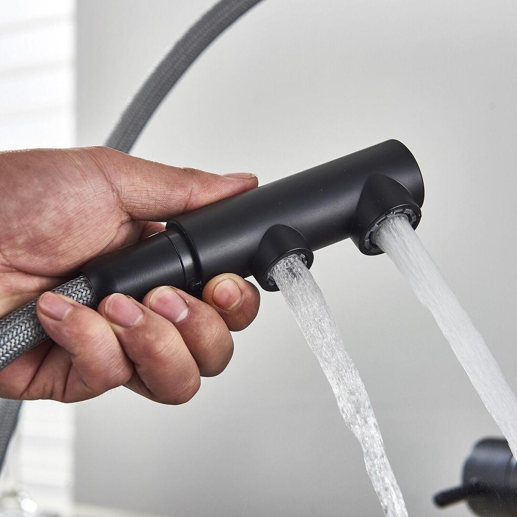 Кухонный выдвижной кран с фильтром, хромированный латунный кран-очиститель, вращение на 360 градусов, двойной распылитель, кран для питьевой воды, смеситель для раковины, сосуда