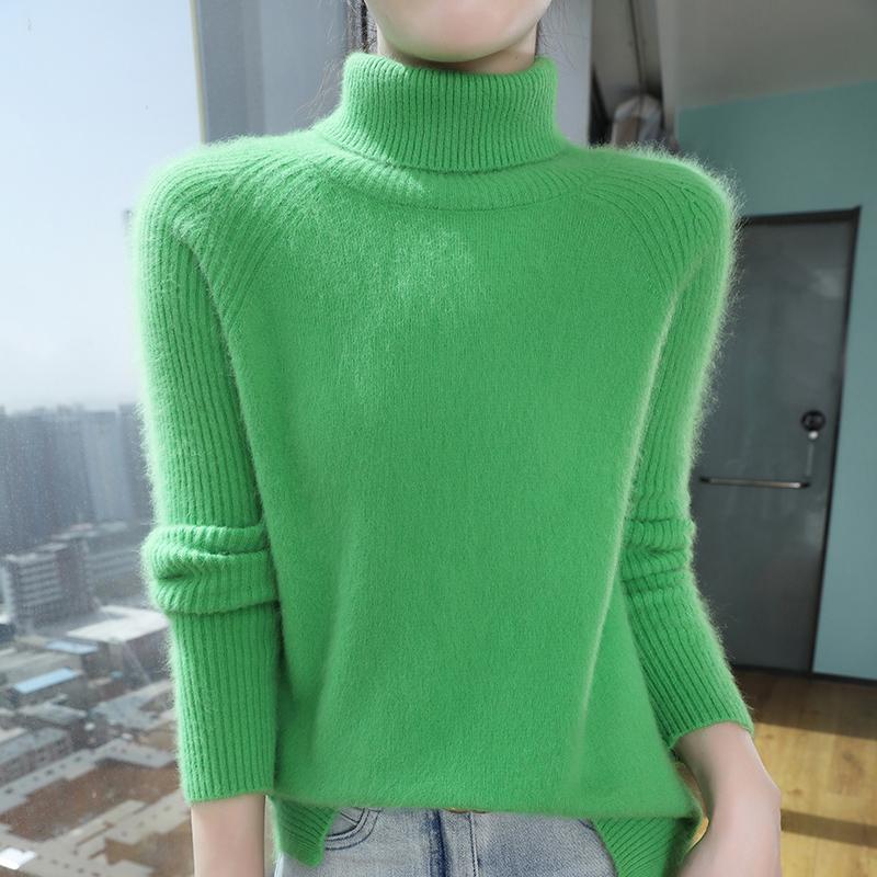 Женский кашемировый свитер Qinghe кашемир 30% кашемир 30% норка 30% шерсть 10% нейлон Женский осенне-зимний толстый кашемировый свитер мягкий и теплый