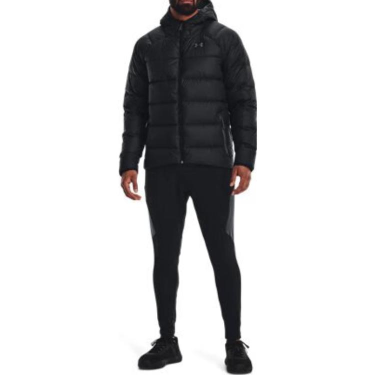 Under Armour Мужские пуховики Черные С капюшоном Утепленные Другие 1364903-003