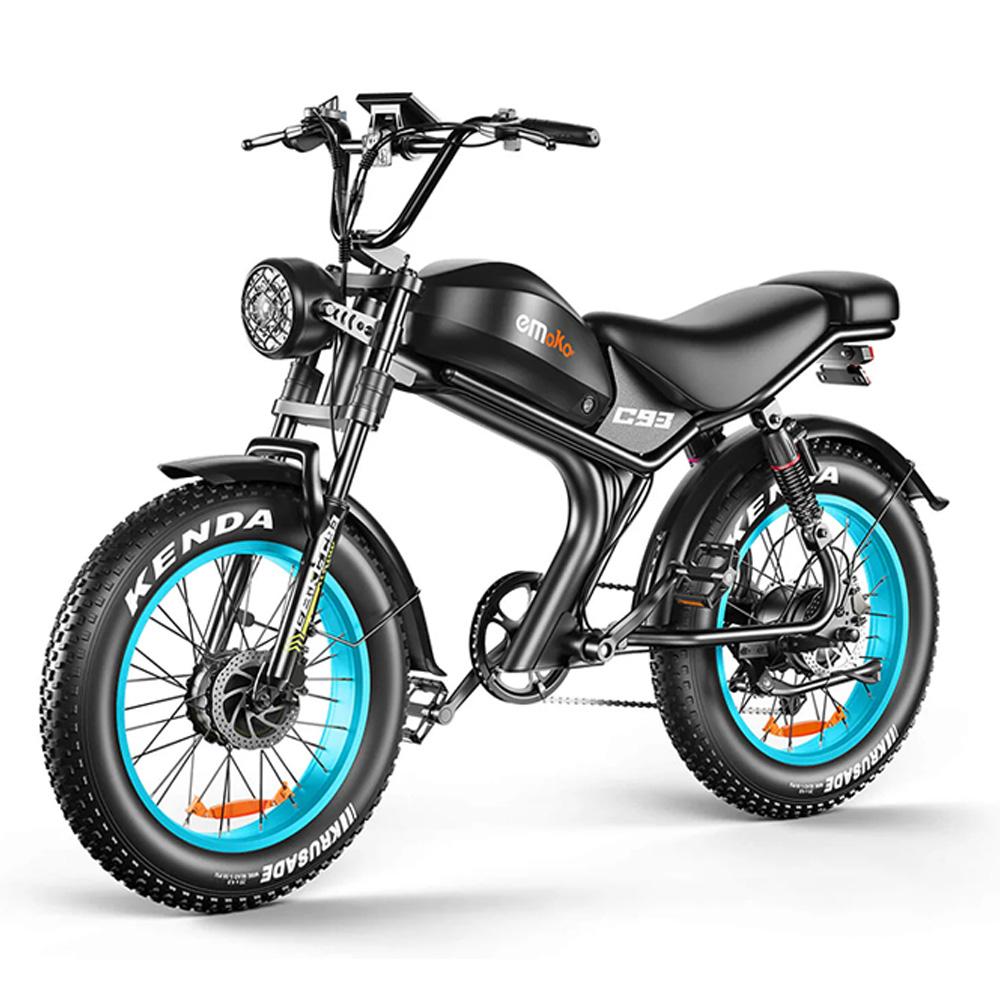 Электровелосипед Emoko C93-D с двойным приводом, 2000 Вт, 48 В 23 Ач, 20×4,0 широкие шины, Pedelec, гидравлические дисковые тормоза, E-Bike для ежедневных поездок и приключений на природе