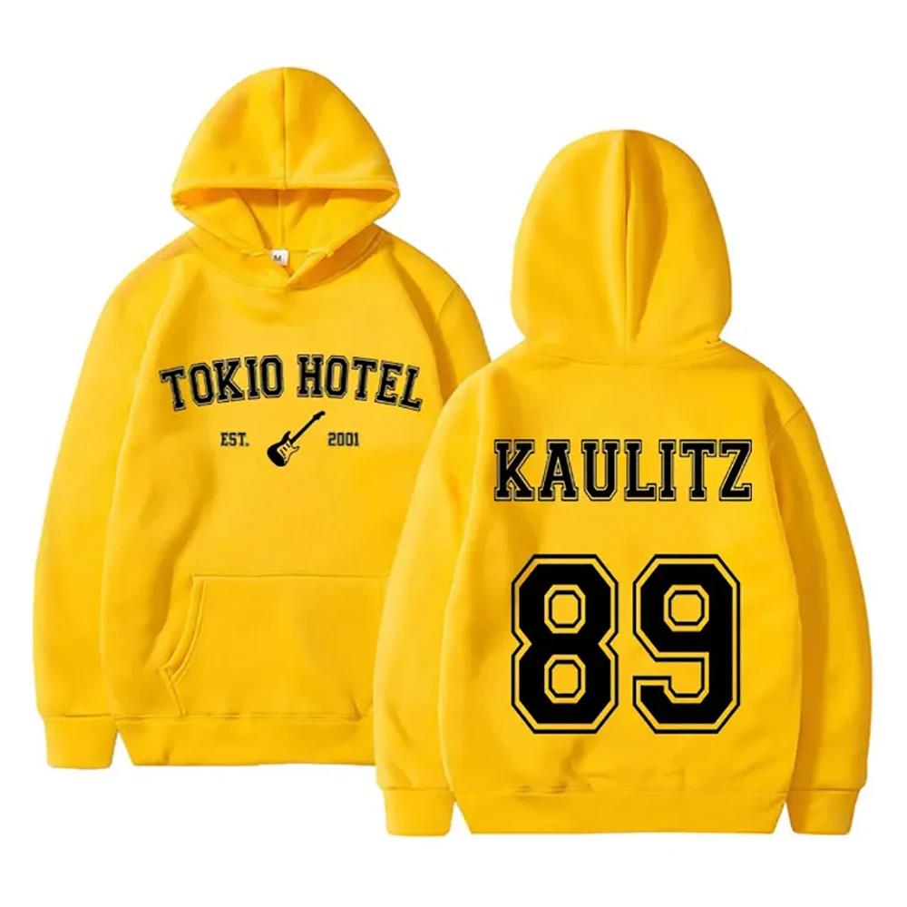 Женская толстовка с капюшоном Tokio Hotel Rock Band Rapper Kaulitz 89 с принтом, осенняя женская толстовка с капюшоном, повседневный пуловер большого размера, одежда унисекс