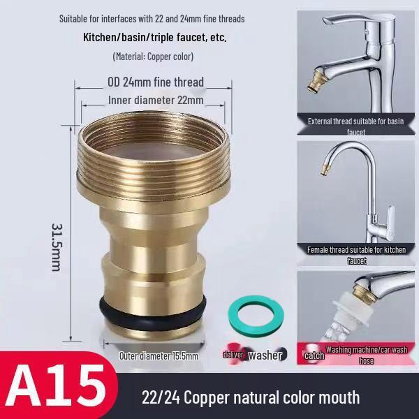 Washing Machine Faucet Nozzle: Anti-Drop Adapter (4-6 Point) Connector Accessories