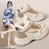 Q3301 New Winter Cotton Shoes Platform Women's Shoes Color Matching Warm High-top Velvet Heightening Student Cotton Shoes