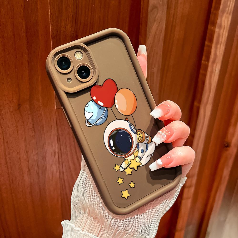 Мягкие силиконовые квадратные лестницы с мультяшным узором, полное покрытие, защита камеры, противоударный чехол для OPPO Reno Realme OnePlus