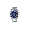 Мужские аналоговые кварцевые часы Casio Standard MTP-VD01D-2EV с металлическим браслетом, синие, международная модель