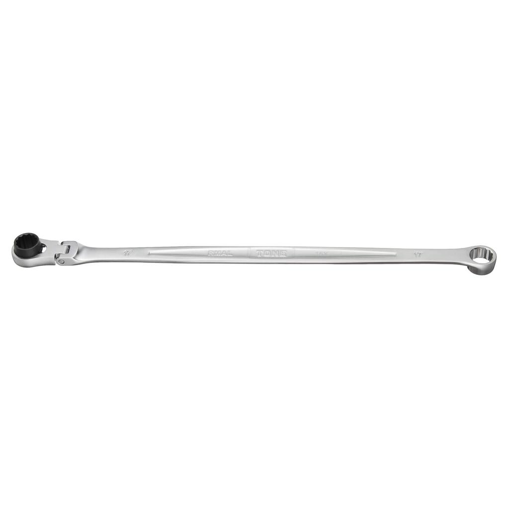 TONE Super Long Oscillating Ratchet Box Wrench Width Across Flats 17mm RMA-17L