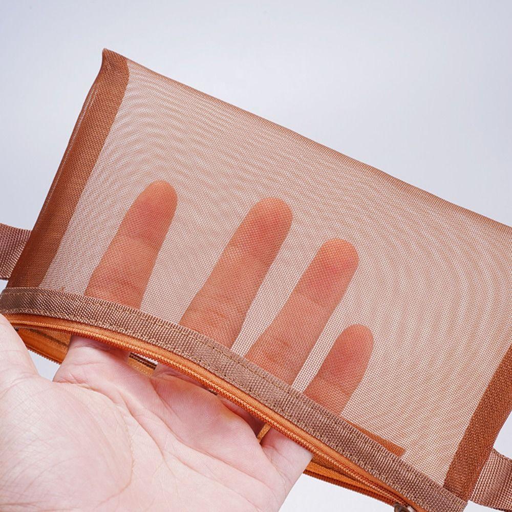 Нейлоновый прозрачный мешок для купюр, сумка для купюр на молнии, канцелярская сумка, простой сетчатый пенал для путешествий