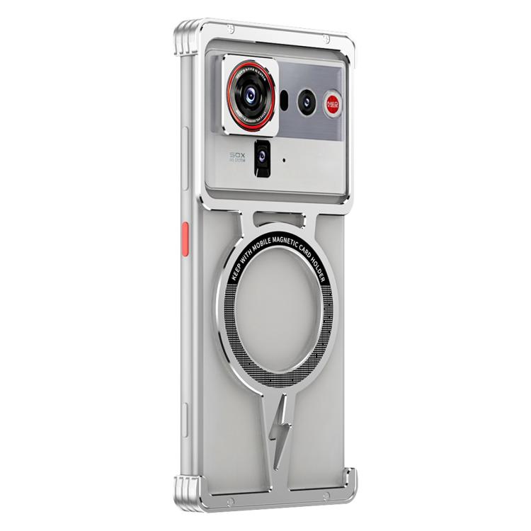 Hollow Borderless Magnetic MagSafe Aluminum Alloy Phone Case